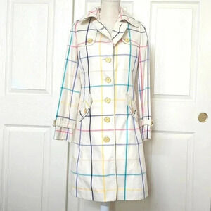 Lui Chantant Plaid Trench Coat